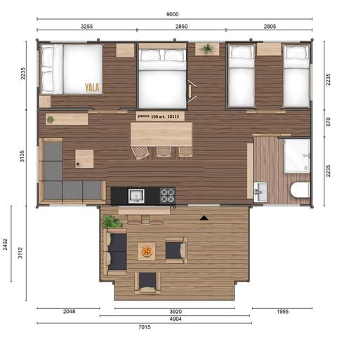 TENTE TOILE ET BOIS 6 personnes - Safari Dreamer Plus