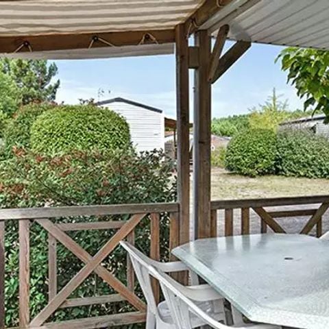 Mobilheim 4 Personen - Classic | 2 Schlafz. | 4 Pers. | Erhöhte Terrasse | Klimaanlage