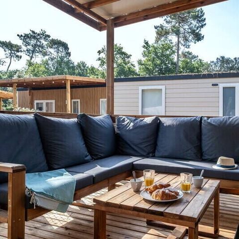 Mobilhome 6 personas - Mobil-home | Premium | 3 Dormitorios | 6 Pers. | Terraza Salón | Aire-con.