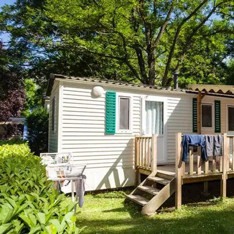 Mobilheim 4 Personen - Classic | 2 Schlafz. | 4 Pers. | Erhöhte Terrasse | Klimaanlage