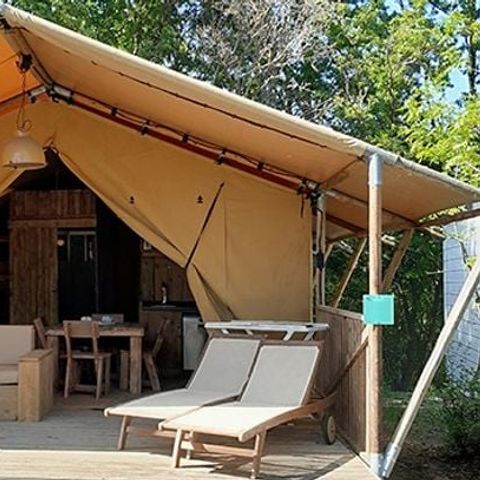 CANVAS AND WOOD TENT 4 people - Safari Tent | 2 Bedrooms | 4 Pers | 1 Bathroom | Air conditioning