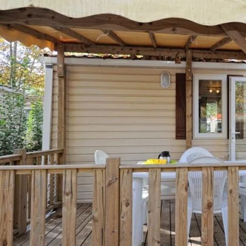 Mobilheim 4 Personen - Classic | 2 Zi. | 4 Pers. | Erhöhte Terrasse | Klim.