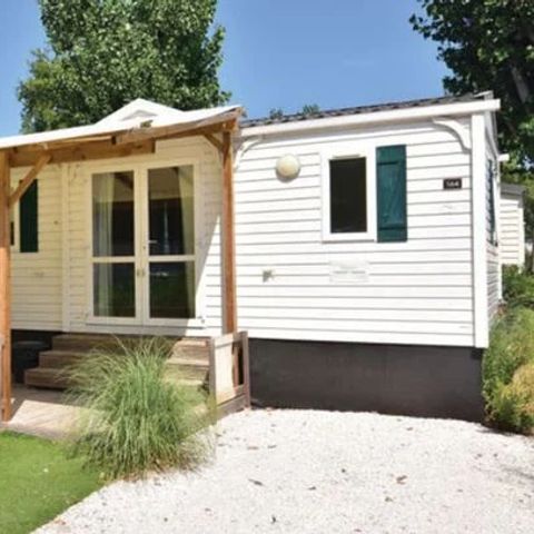 Mobilheim 6 Personen - Classic | 3 Schlafz. | 6 Pers. | Erhöhte Terrasse | Klima.