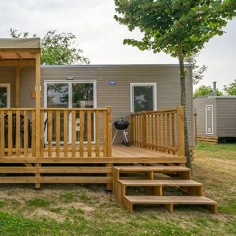 MOBILHOME 6 personas - Confort | 3 Dormitorios | 6 Pers. | Terraza elevada | Aire acondicionado