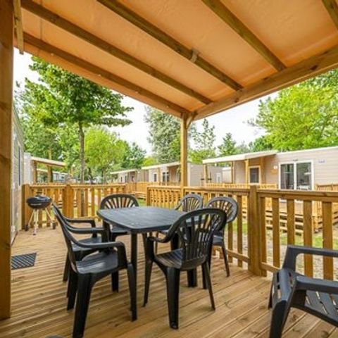 MOBILHOME 6 personas - Confort | 3 Dormitorios | 6 Pers. | Terraza elevada | Aire acondicionado