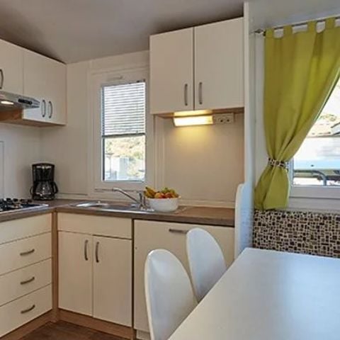 Stacaravan 6 personen - Mobile-home | Comfort XL | 3 slaapkamers | 6 pers. | Verhoogd terras | 2 badkamers | Airconditioning.