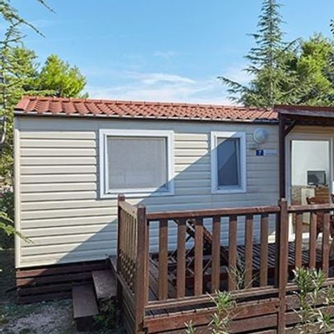 MOBILHOME 6 personas - Confort XL | 3 Dormitorios | 6 Pers. | Terraza elevada | 2 baños | Aire acondicionado.