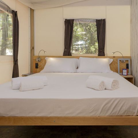 Canvas and wooden tent 5 persons - Hu glamp Smart