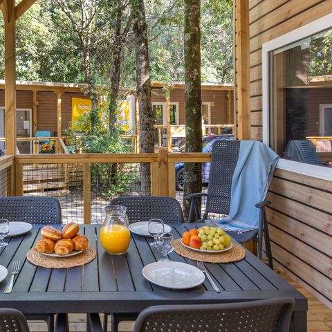 MOBILHOME 6 personnes - Mobil-home | Premium | 3 Ch. | 6 Pers. | Terrasse Lounge | Clim.