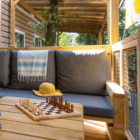 Mobilheim 6 Personen - Mobilheim | Premium | 3 Schlafz. | 6 Pers. | Terrasse Lounge | Clim.