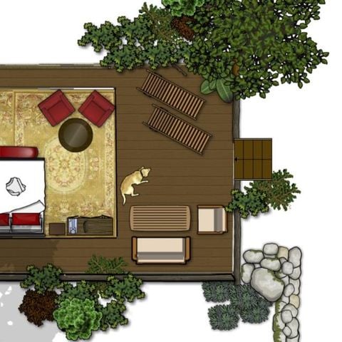 TENTE TOILE ET BOIS 4 personnes - GRAND LODGE