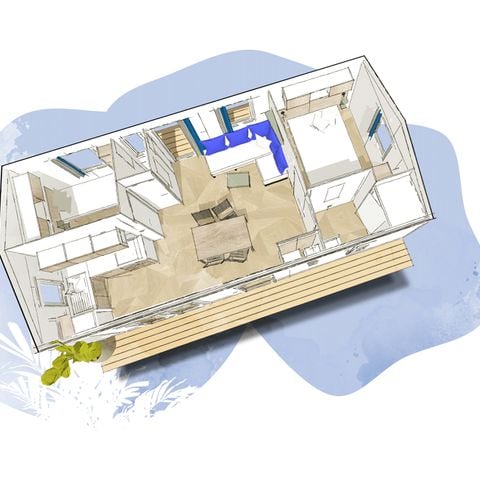 Mobilheim 4 personen - Mobilheim Grand Confort 33m² - 2 Zimmer