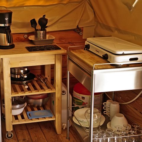 TENTE TOILE ET BOIS 4 personnes - Nature sans sanitaire