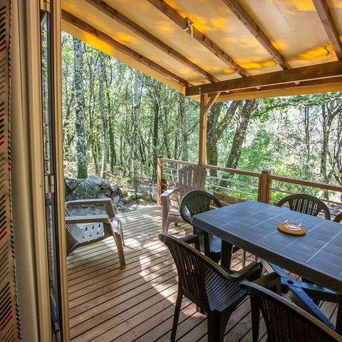 MOBILHOME 6 personas - Cottage Premium Chanterelle Trio 3 hab. Bosque - TV - Lavavajillas - Wifi
