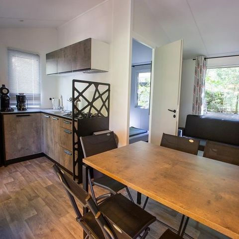 MOBILHOME 6 personas - Cottage Premium Chanterelle Trio 3 hab. Bosque - TV - Lavavajillas - Wifi