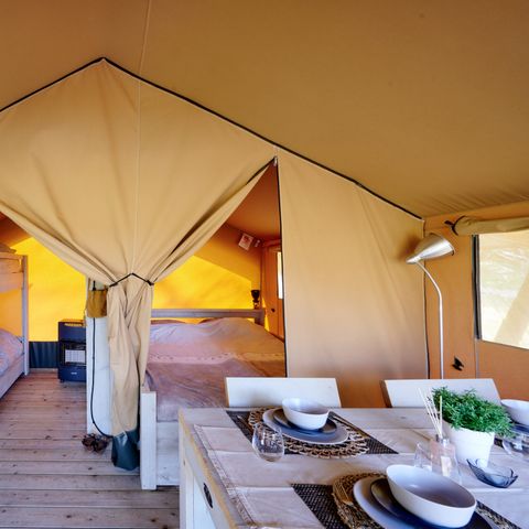 CANVAS AND WOOD TENT 4 people - Family Safari Tent Thérèse