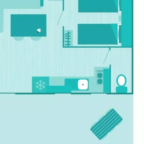 Mobilheim 4 Personen - Cottage 3 Zimmer 4 Personen Klimatisiert + TV ***