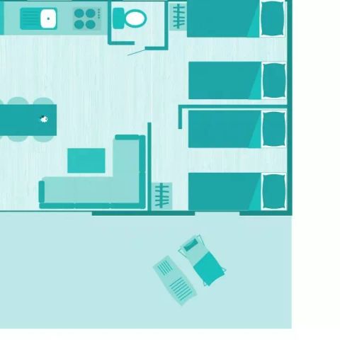 Mobile home 6 persons - Cottage 4 Rooms 6 People Air-conditioned + TV ***
