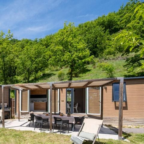 Stacaravan 8 personen - 2 modules - 8p 4ch 2sdb Premium clim spa