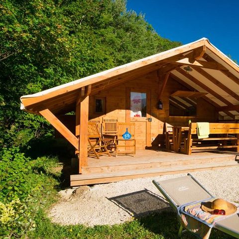 TENDA IN TELA E LEGNO 4 persone - Lodge 4p 2 camere da letto *** Aria condizionata