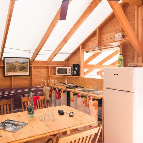 TENDA IN TELA E LEGNO 4 persone - Lodge 4p 2 camere da letto *** Aria condizionata