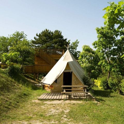 TENDA IN TELA E LEGNO 4 persone - Tipi 4pers 2ch ** (in francese)