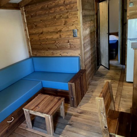 Canvas and wooden tent 5 persons - TENTE LODGE "DUNE" (ext. canvas) 2 bdrm. 4/5 pl.