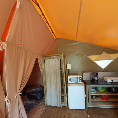 TIENDA DE LONA Y MADERA 4 personas - Carpa Canadá