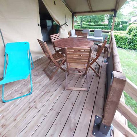 Canvas and wooden tent 4 persons - Lodge Tent