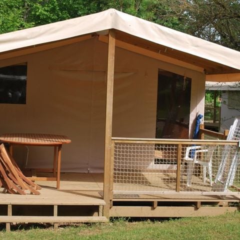 Tente en toile et en bois 5 personnes - LODGE STANDARD (SANS SANITAIRES)
