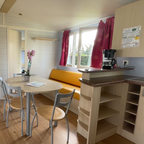 Mobilheim 6 Personen - Mobilheim Confort 33,5 m² 3 Zimmer + halbüberdachte Terrasse + Klimaanlage