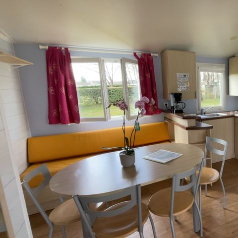 Mobilheim 6 Personen - Mobilheim Confort 33,5 m² 3 Zimmer + halbüberdachte Terrasse + Klimaanlage