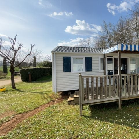 Mobilheim 6 Personen - Mobilheim Confort 33,5 m² 3 Zimmer + halbüberdachte Terrasse + Klimaanlage