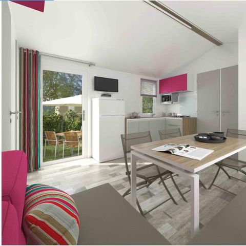 Mobile home 6 persons - PREMIUM 33m² - 3 bedrooms - Terrace - TV - Dishwasher - Sheets - Towels