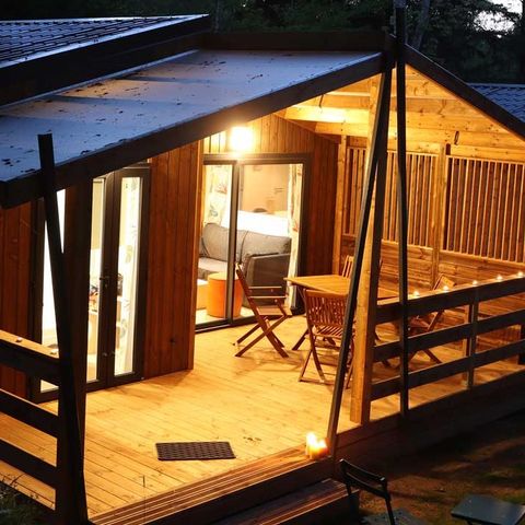 Chalet 4 personen - Mimosa - TV - 47 m² met overdekt terras - 2 slaapkamers