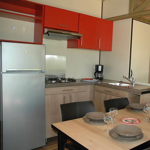 Chalet 6 personen - EDEN - TV - 54m² mit überdachter Terrasse - 3 Schlafzimmer