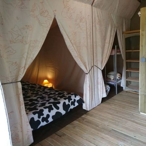 Tent van canvas en hout 4 personen - Lodge Canada Confort