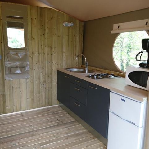 Tent van canvas en hout 4 personen - Lodge Canada Confort