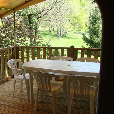 Tent van canvas en hout 4 personen - Lodge Canada Confort