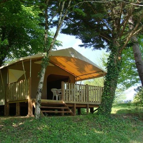 Tent van canvas en hout 4 personen - Lodge Canada Confort