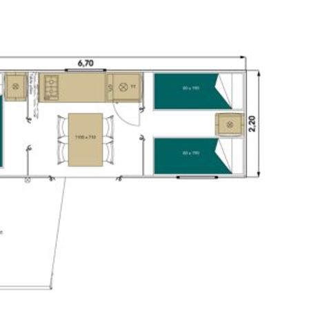 Safarizelt 4 personen - NOMADE LODGE ohne Sanitäranlagen