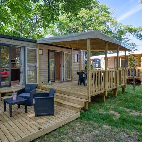 MOBILHOME 4 personas - Grand Large - 2 habitaciones - 30 m2 (+Terraza semicubierta muy grande de 22,5 m2)
