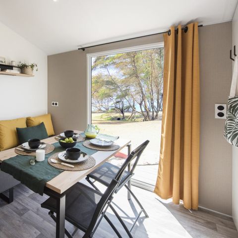 Mobilheim 6 Personen - Malaga Trio - 3 Zimmer - 30 m2 (+ Halbüberdachte Terrasse 11 m2) 6 Personen