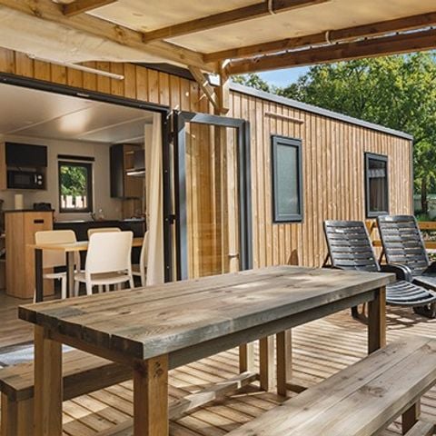 Mobilheim 4 personen - Ultimate | 2 Zi. | 4 Pers. | Erhöhte Terrasse | Klimaanlage | TV