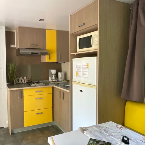 Stacaravan 4 personen - Hergo standaard 31 m² (2 slaapkamers - 4 slaapplaatsen) 2 badkamers + 2 toiletten