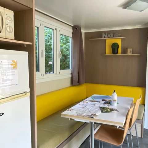 Stacaravan 4 personen - Hergo standaard 31 m² (2 slaapkamers - 4 slaapplaatsen) 2 badkamers + 2 toiletten