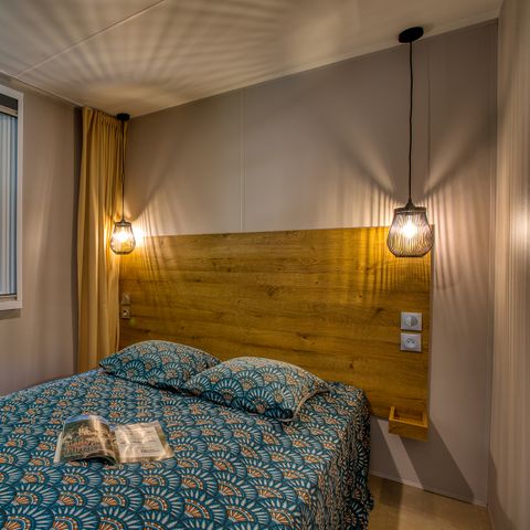 Mobilheim 4 personen - Premium O'Hara 29-31m² (2Sch-4Pers) + Halbüberdachte Terrasse + Klima + LV + TV