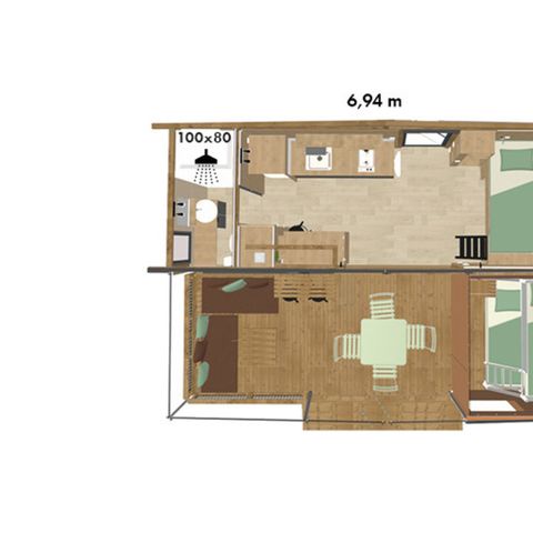 Mobile home 5 persons - Tiny House 2 Bedrooms