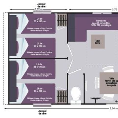 Stacaravan 6 personen - Premium 2