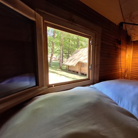 CANVAS AND WOOD TENT 4 people - AMAZONE tent without sanitary facilities for 4 people